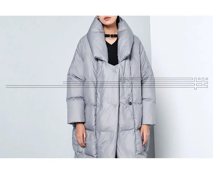 XITAO утолщаются Плюс Размер карман пуховые пальто женская одежда плиссированные повседневные однобортные пальто Топ осень и зима GCC1933