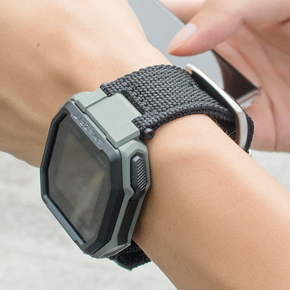 For Huami Amazfit Ares/t-rex Nylon Watch Band Strap Breathable Canvas  Bracelet For Amazfit T-rex/ares Smart Watch Accessories - Watchbands -  AliExpress