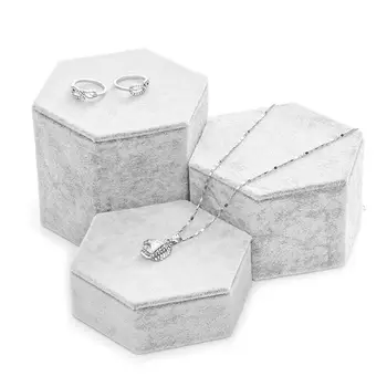 

3 Pcs/Set Velvet Jewelry Display Rack Ring Bracelet Necklace Show Stand for Jewelry Storage