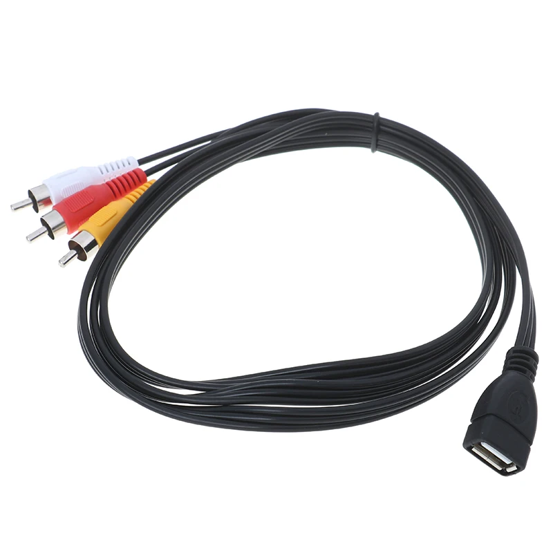 

New 5 feet/21.5cm USB 2.0 Female to 3 RCA Male Video A/V Practical for Camcorder Adapter Great for AV equipment