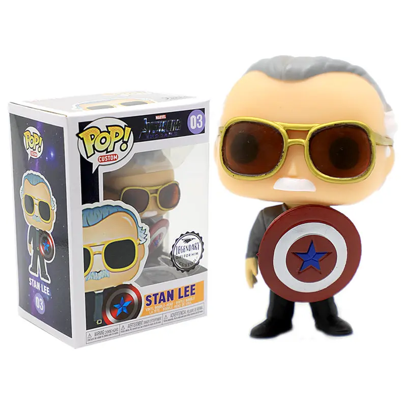 FUNKO POP Marvel Мстители: эндшпиль танос Тор Человек-паук Халк Стэн ли Железный ПВХ фигурка игрушки для детей Рождественский подарок - Цвет: Шампанское