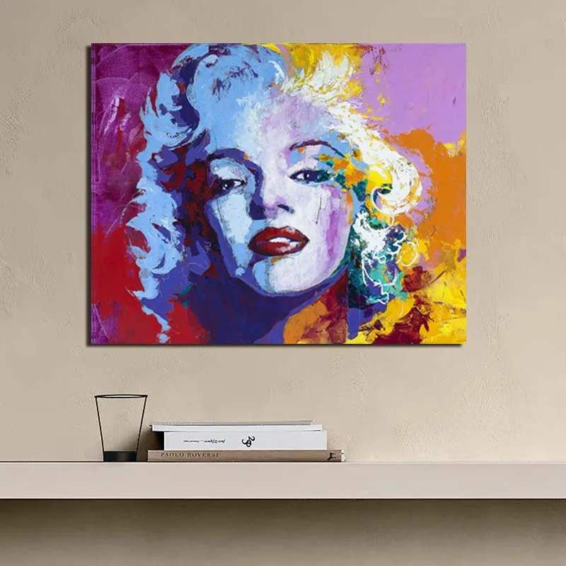 

Watercolor Art Marilyn Monroe Canvas Painting Posters Prints Marble Wall Art Painting Decorative Picture Modern Home Decoration