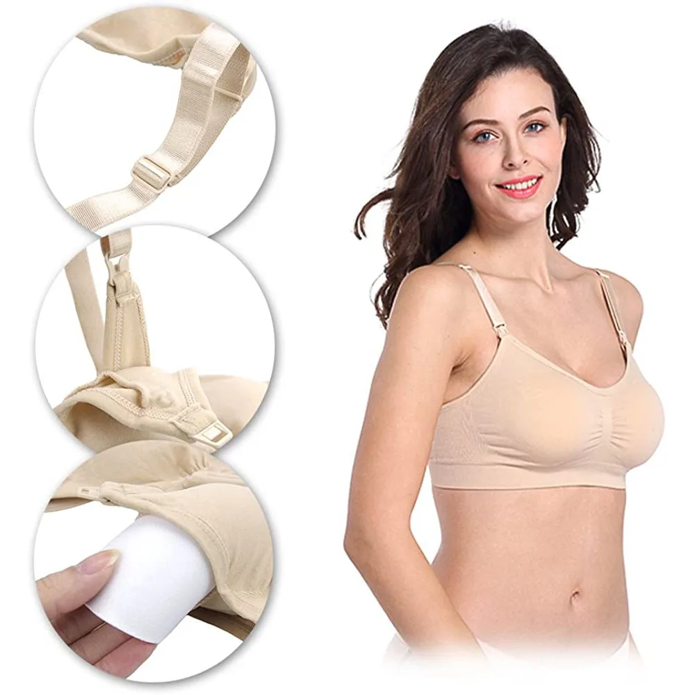 Maternity Bras Wirefree Nursing Bra Pregnancy Clothes Prevent Sagging Breastfeeding  Women's Breathable lactancia Bra