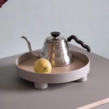 

30cm Nordic Multifunctional Round Storage Tray Plastic Fruit Plate Desktop Cosmetics Snacks Sundries Decorative Trays NEW