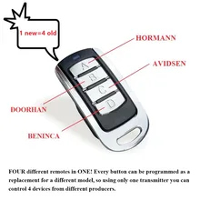 

280-868MHZ Multi Frequency Garage Door Remote Control Copy Duplicator for 433mhz 868mhz Garage Remote Multi Brand Remote Control