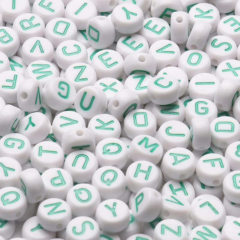 Vibrant Alphabet Acrylic Beads