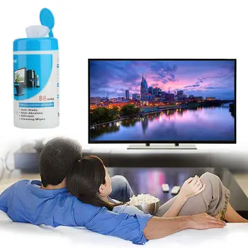 

88pcs Per Bottle Soft Cleaning Wipes Decontamination Screen Cleaning Wipes Paper for Laptop Monitor LCD TV Screen Lens Phone