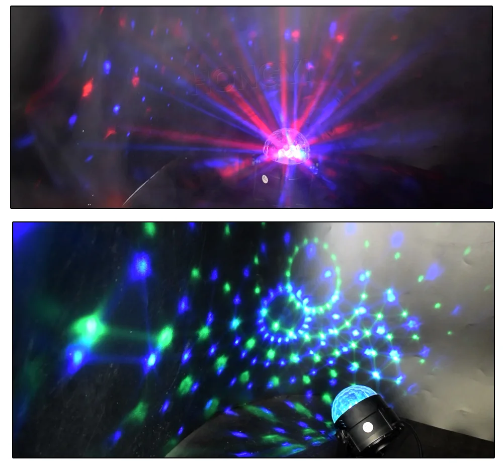 ИК-пульт дистанционного управления светодиодный хрустальный магический шар 3 Вт Мини RGB сценическое освещение лампа вечерние лампы для дискотеки