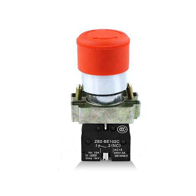 22mm 1 NO N/O White Sign Momentary Push Button Switch 600V 10A ZB2-BA3341 