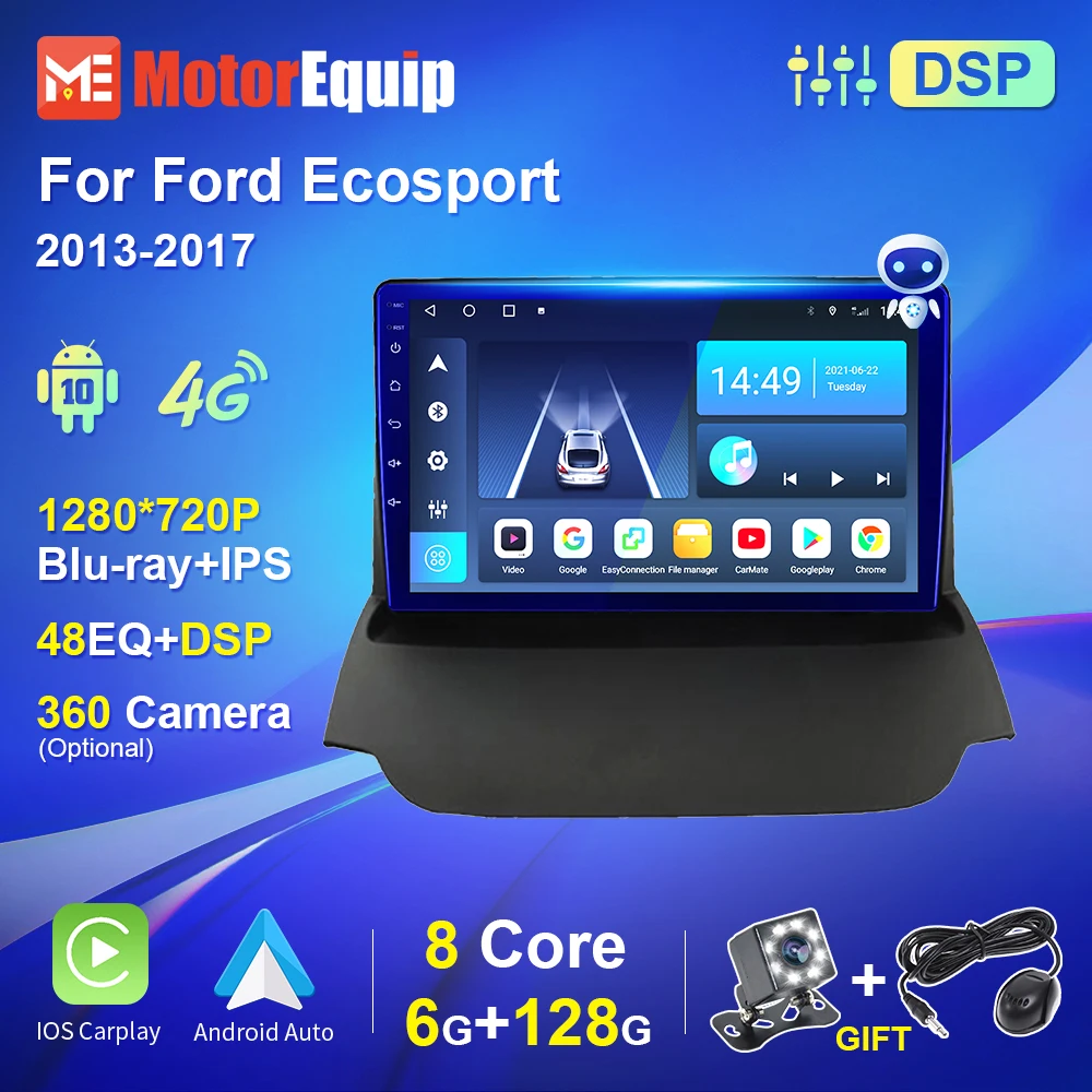 Автомобильный радиоприемник 2DIN Android 2013 для Ford Ecosport 2014 2016 2015 2017 128 автомобильный