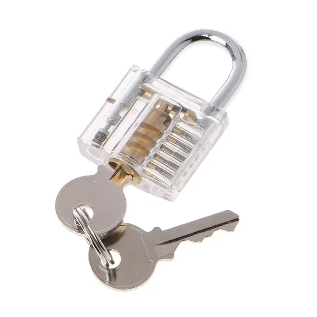 12 pcs 1 Set Locksmith Tools Practice Transparent Lock Kit With Broken Key Extractor Wrench Tool Removing Hooks Hardware 3