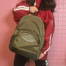 Японский стиль, Ретро стиль, Одноцветный нейлоновый рюкзак в стиле Харадзюку для мужчин и женщин, Большой Вместительный B