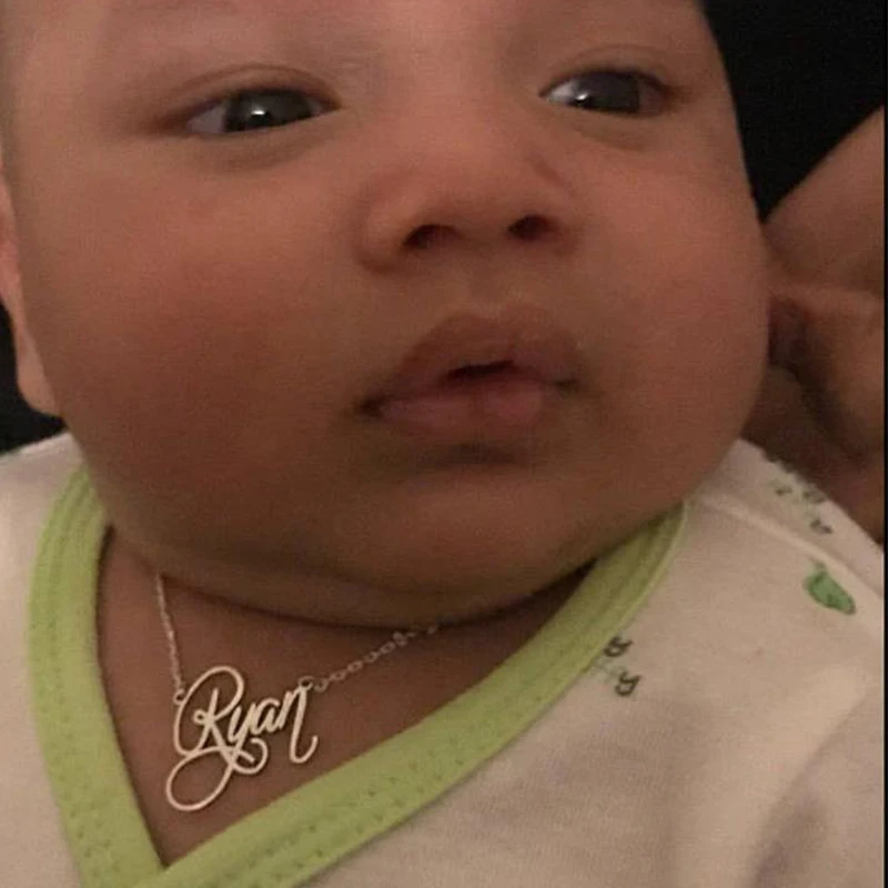 

Lateefah Child Custom Necklace Baby Name Necklace Gift Personalized Jewelry Baby initial Necklace Girl Necklace Name Bijoux