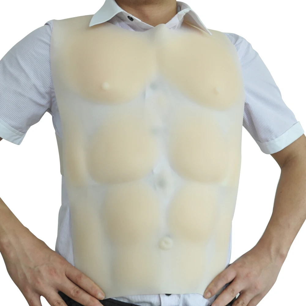 1800g Sexy Man Fake Chest Muscle Belly Macho Artificial Simulation Cosplay Dress | Красота и здоровье