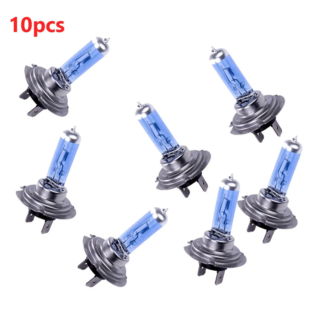 10pcs H7 Car Headlight Bulb 100W DC 12V Ultra white Light Blue Bubbles