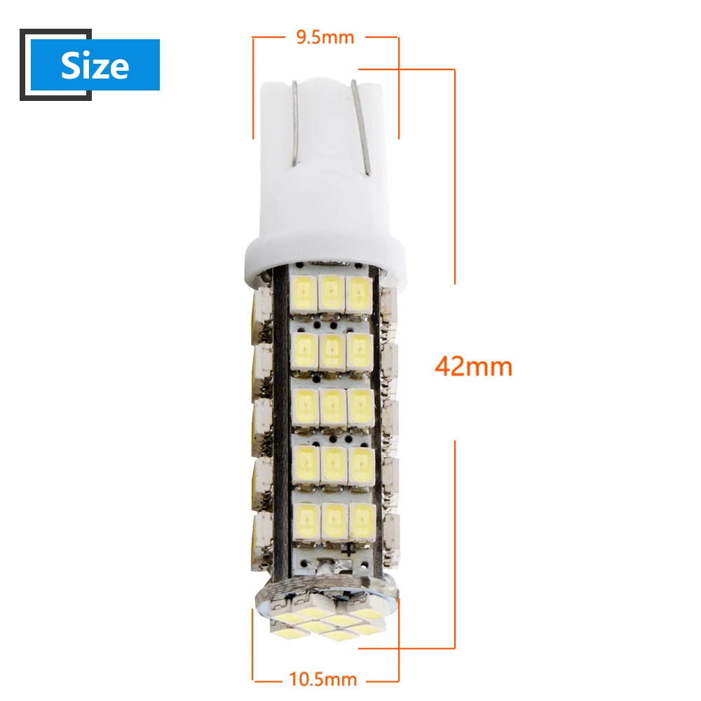 4PCS/20PCS T10 W5W 194 927 161 1206 68 SMD  LED  Leds        12V 