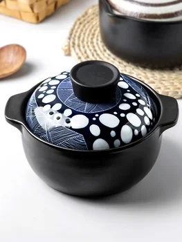 

Japanese casserole soup rice earthenware cooking pot special ceramic high temperature gas stove pan saucepan bellied stew pan