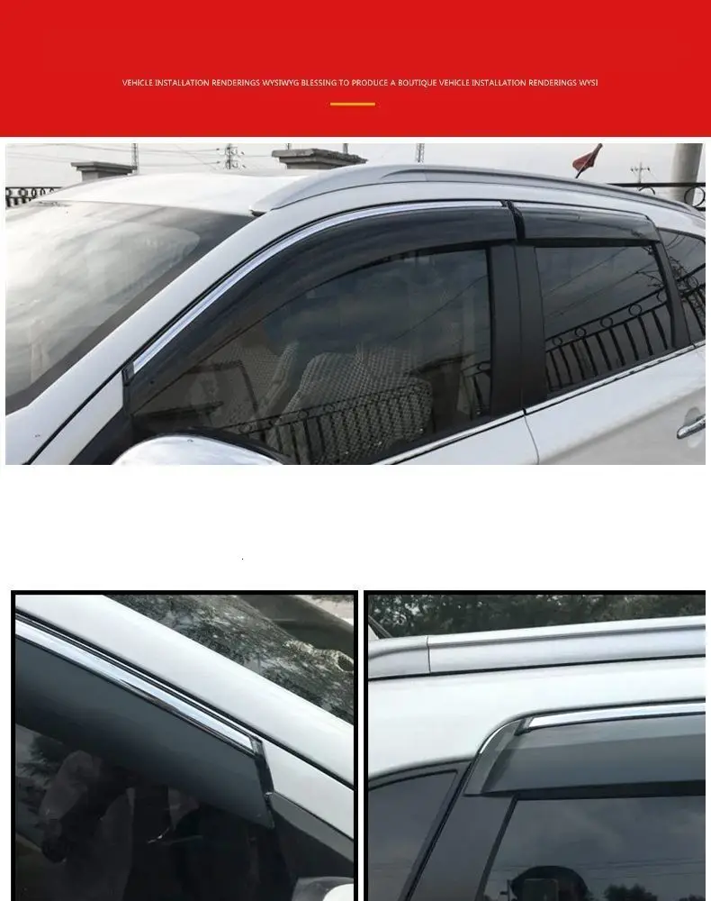 Модифицированные анти-Автомобильные украшения от дождя, Автозапчасти для автомобилей, козырек для окон для Mitsubishi ASX Lancer-ex Outlander Pajero
