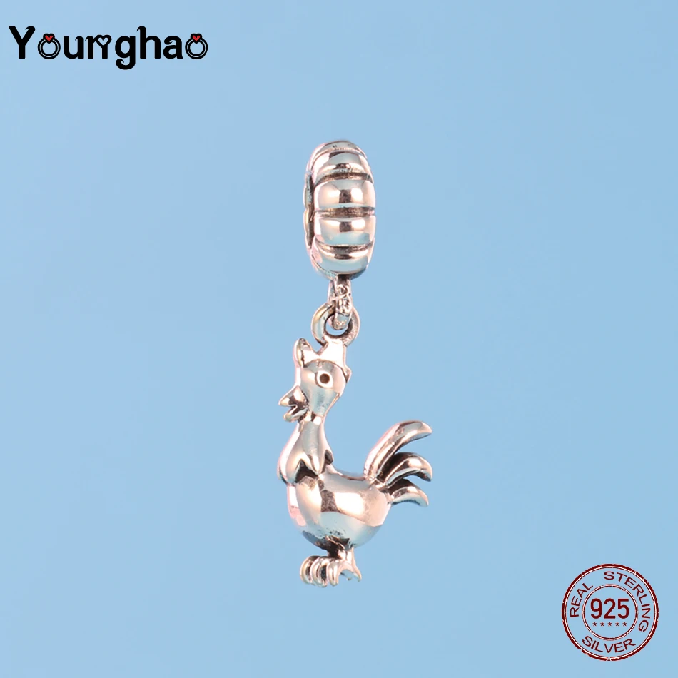 t-bd-2788-silver Younghao Настоящее 925 пробы Серебряное кольцо Сумочка поросенок Кролик Форма Pulsera милые животные Бусины Подходит Pandora браслет хорошее ювелирное изделие - Цвет: t-bd-2788-silver