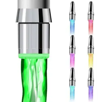 

Temperature sensor 3 colors rgb led light faucet water accessories shower drop decoration shipping flow shine kitchen home R3A0