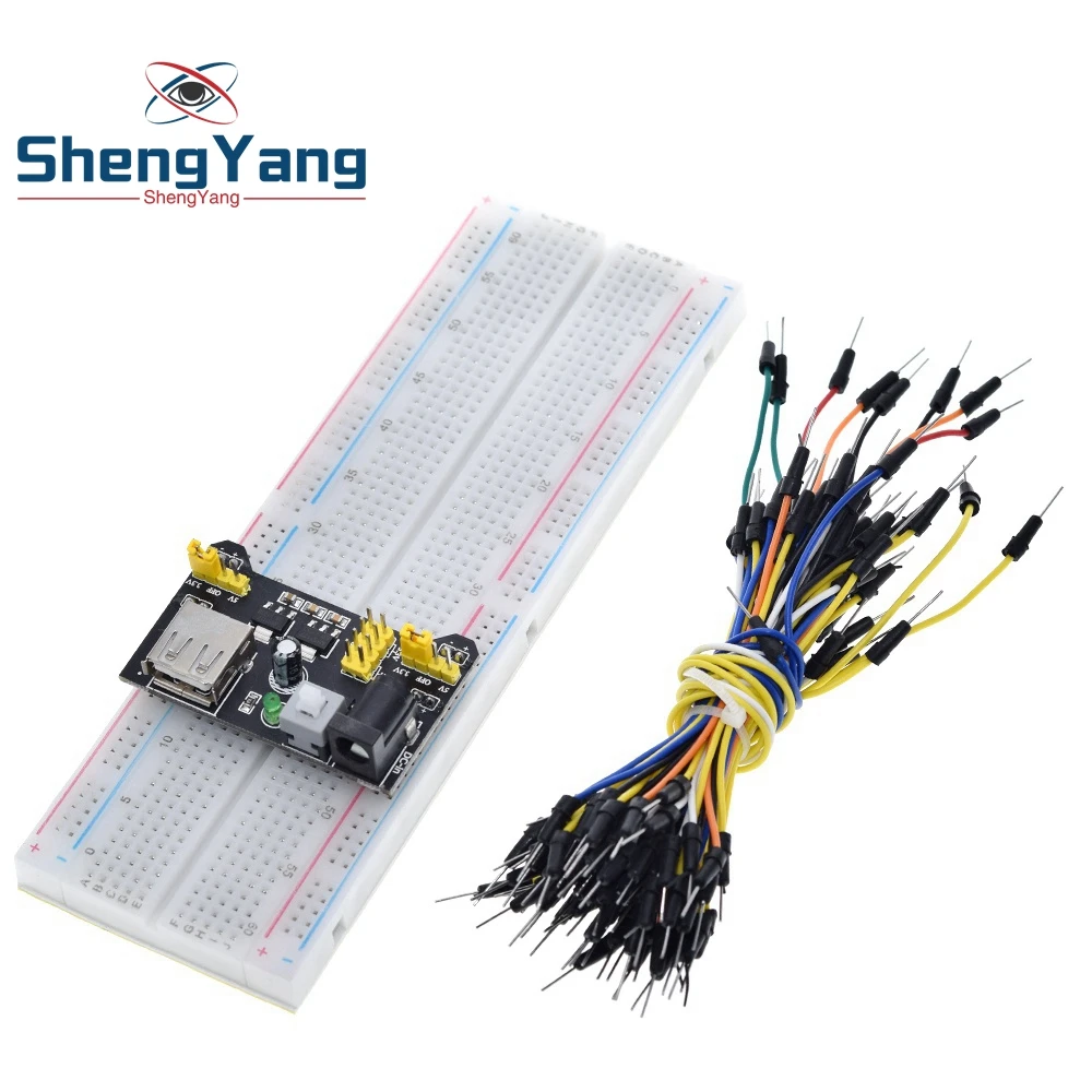 

3.3V/5V MB102 Breadboard power module+MB-102 830 points Prototype Bread board for arduino kit +65 jumper wires wholesale