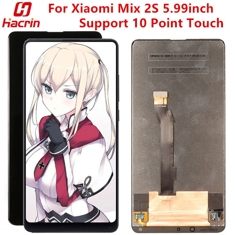ЖК дисплей и тачскрин для Xiaomi Mi Mix 2 S сменный экран 5 99 дюйма черного цвета без