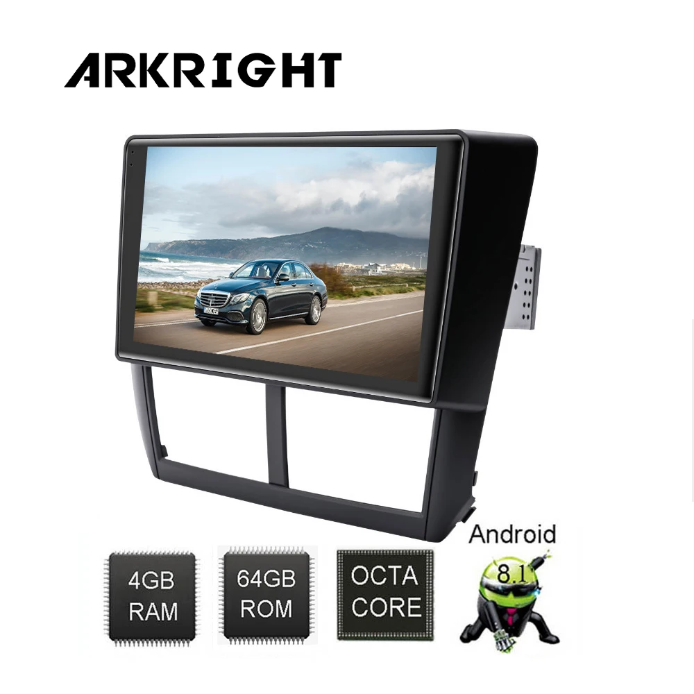 ARKRIGHT 9 ''1 Din 4+ 64 ГБ Android Мультимедиа Видео автомобильный радиоприемник проигрыватель gps для Subaru Forester 2008-2012 4G/беспроводной Carplay/DSP