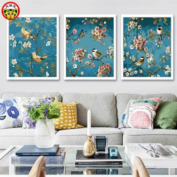 

Two Birds Paintings Painting by Numbers Art Paint by Number Annunciation Birds Landscape Birds and Flowers by Numbers on Canvas