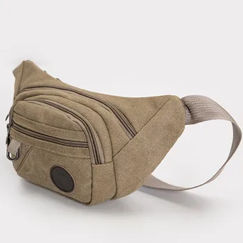 

Men Waist High Quality Canvas Belt Bag Fanny Packs Multifunction Outdoor Sport Chest Bag For Men Casual Waist Pack Wallet#25