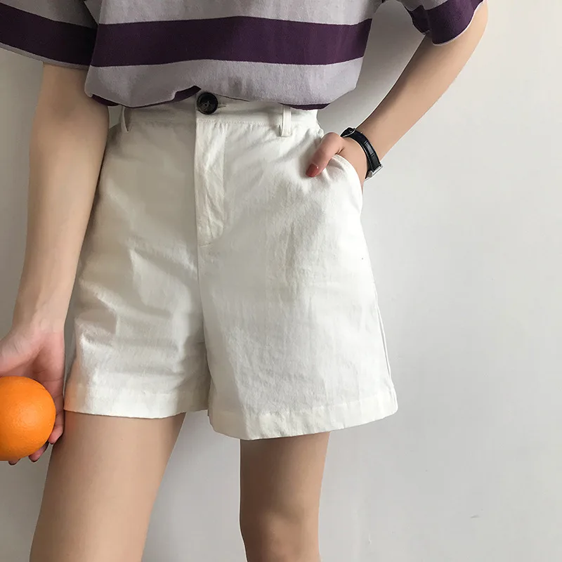 Dk37195 [Yellow Zheng] г. Летние свободные прямые шорты в Корейском стиле с высокой талией повседневные детские шорты