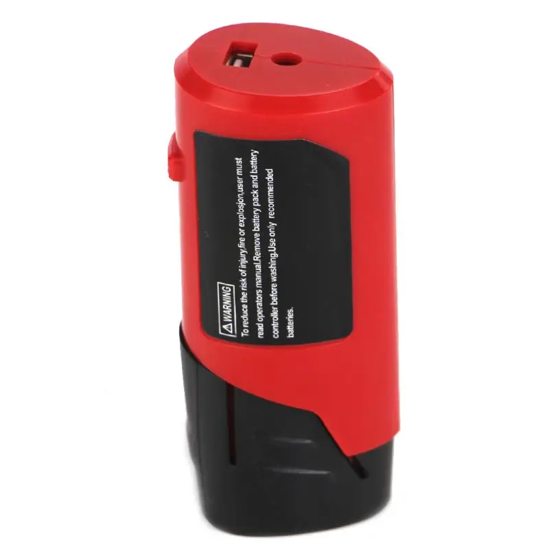 Замена USB DC12V M12 зарядное устройство для Милуоки 49-24-2310 48-59-1201 литиевая батарея портативный легкий беспроводной источник питания - Цвет: Красный