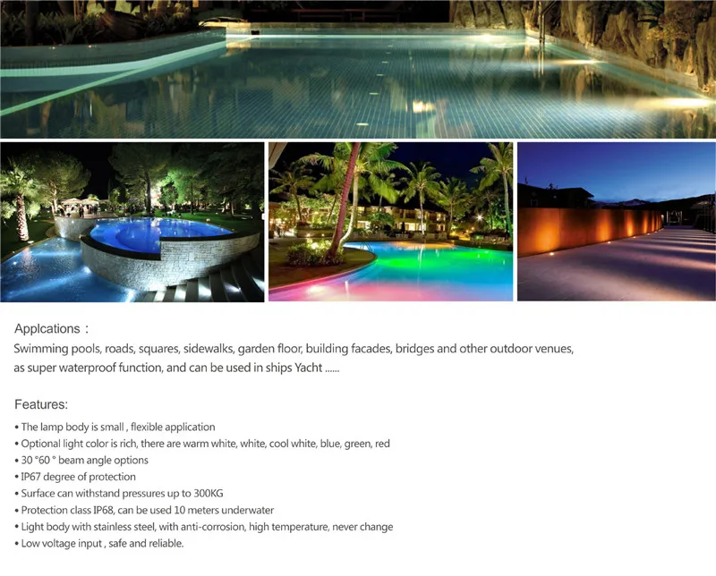 IP68 LED Waterproof Underwater Light Pond Waterfall Fountain Spa Sauna decoration Spotlight LED Swimming Pool Light 12V 24V 3W IP68 LED Waterproof Underwater Light Pond Waterfall Fountain Spa Sauna decoration Spotlight LED Swimming Pool Light 12V 24V 3W
