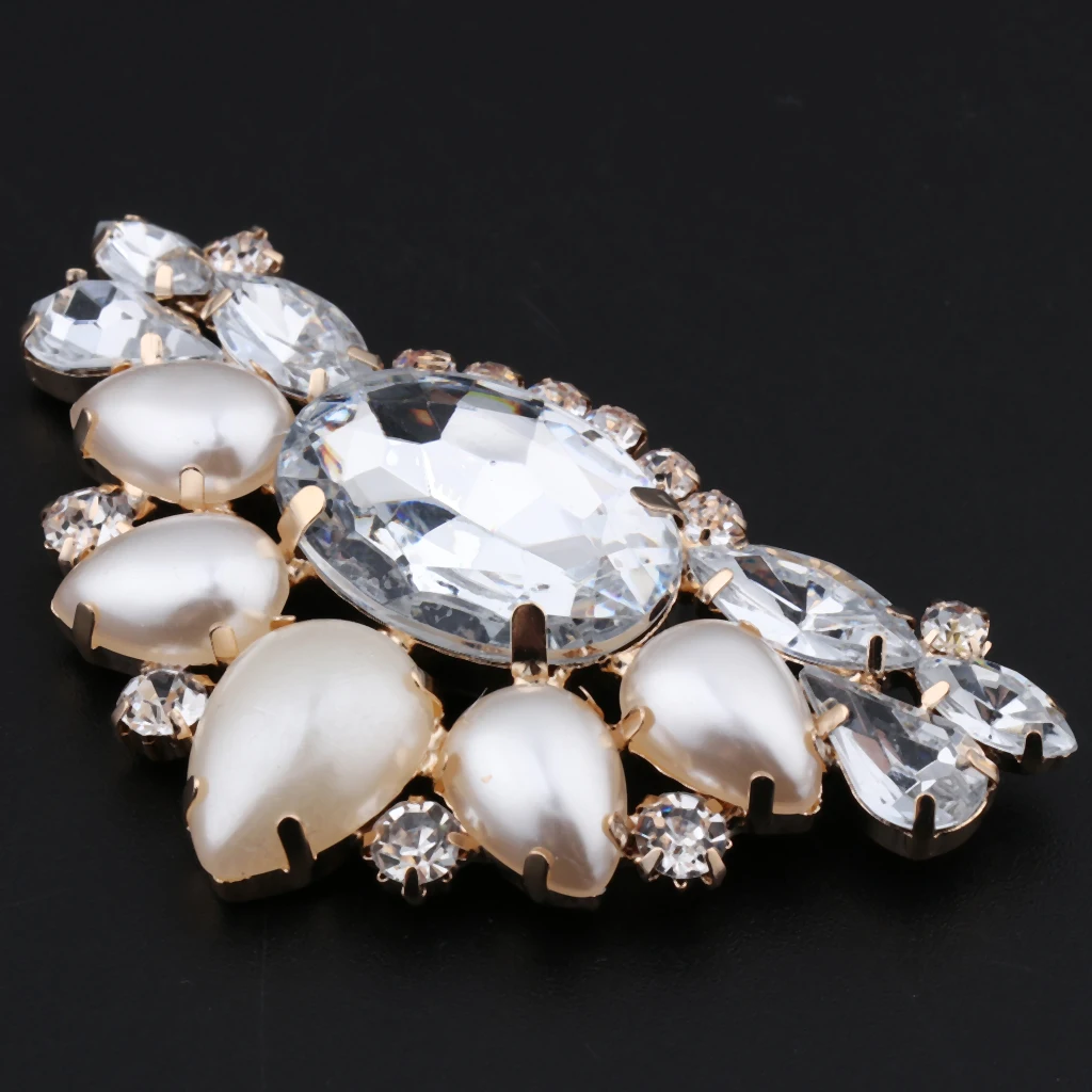 1pcs Versatile shoe clips Artificial Pearl Rhinestone Crystal Wedding Shoe Clips High-heel Buckle