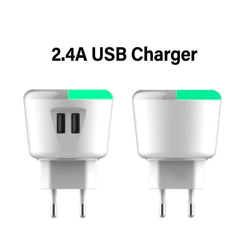 EU 2 port usb PHOMAX USB зарядное устройство 5 в 2,4 A светодиодный Таймер управление смарт-зарядное устройство для samsung Galaxy s9 s10 Galaxy htc Xiaomi LG huawei кабель для передачи данных - Тип штекера: EU 2 port usb