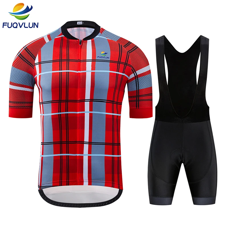 

FUQVLUN 2019 Pro Summer Cycling Clothing Short sleeve Cycling Jersey Set Ropa Ciclismo Hombre Maillot Bike Jerseys -F656
