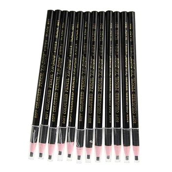 

12pcs/lot Waterproof Longlasting Eyeliner Eyebrow Eye Brow Pencil Makeup Black