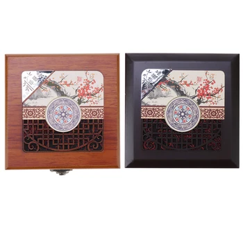 

Retro Style Wooden Jewelry Necklace Organizer Handmade Box Storage Case