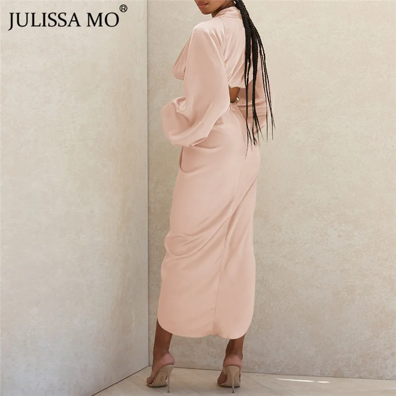 Женский атласный комплект JULISSA MO из двух предметов элегантный розовый топ с