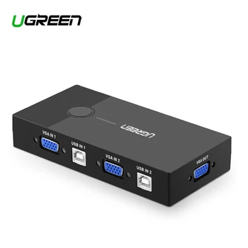 

Ugreen HDMI KVM Switch 2 Port 4K USB Switch KVM VGA Switcher Splitter Box for Sharing Printer Keyboard Mouse KVM Switch HDMI VGA