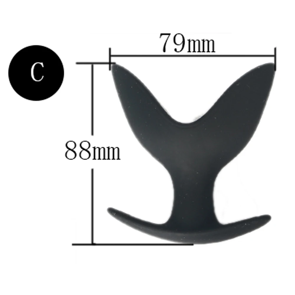Anal Flow Dilator Silicone Speculum Hollow Butt Plug Unisex_voghion.com