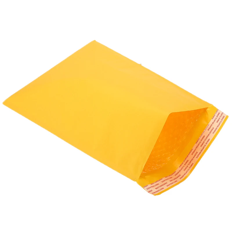 20 шт./компл. разных Размеры пересылая желтый крафт-бумаги Бумага воздушно-пузырчатой упаковке мешок влагостойкий само-уплотнения транспортировочные пакеты Прямая