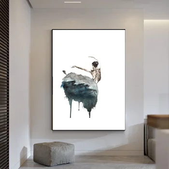 

Abstract girl dancing Art Art canvas Poster Home Decor 12x18 24x36inch