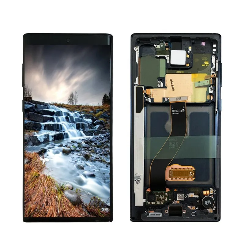 С рамкой Super Amoled для samsung Galaxy Note 10 Lcd N970F N9700 note10 + N975 N9750/DS дисплей кодирующий