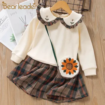 

Bear Leader Girls Dress New Spring Girl Princess Dress Long Sleeve Embroidery Dress Kids Dresses Cute Elegant Children Clothing