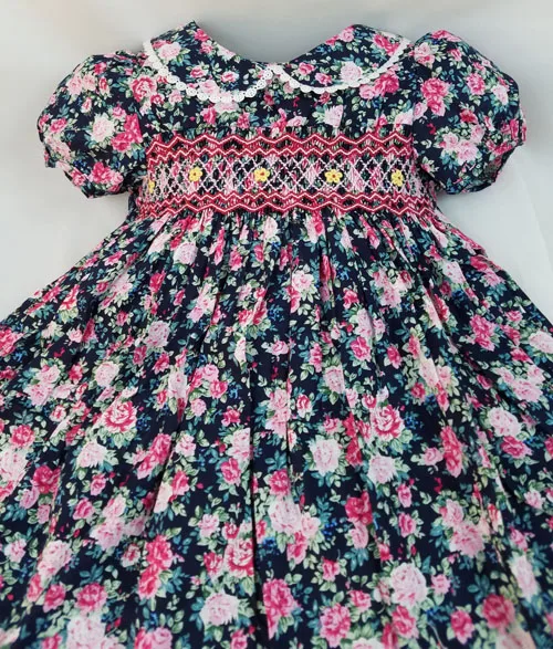 Коллекция года, весенне-летние платья с вышивкой для девочек детское платье с цветочным принтом для девочек, праздничное платье принцессы с рюшами - Цвет: Красный