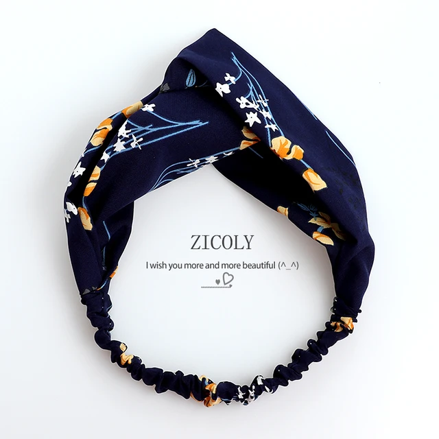 New Women Fashion Hair bands Cross Knot Elastic Hair Band Korean face wash hair band girl small fresh HairBands Hair Accessories style-19