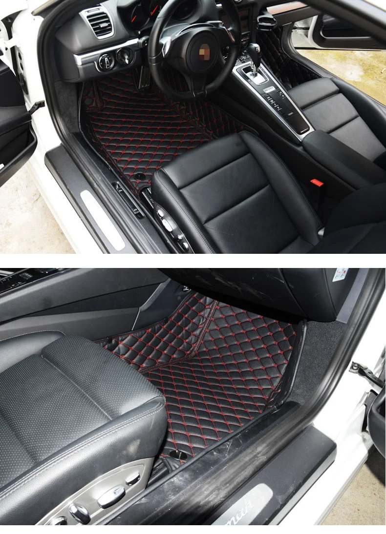 Кожаный Автомобильный Коврик для porsche 718 Boxster Cayman 987 981 982 аксессуары ковер