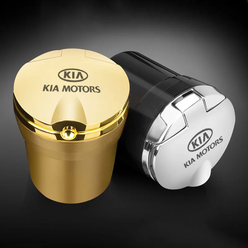 

For KIA K2/3/4/5 Stinger Sportage Soul Sorento Seltos Forte Optima Ceed Rio Car Ashtray Blu-Ray With Led Light Car Accessories