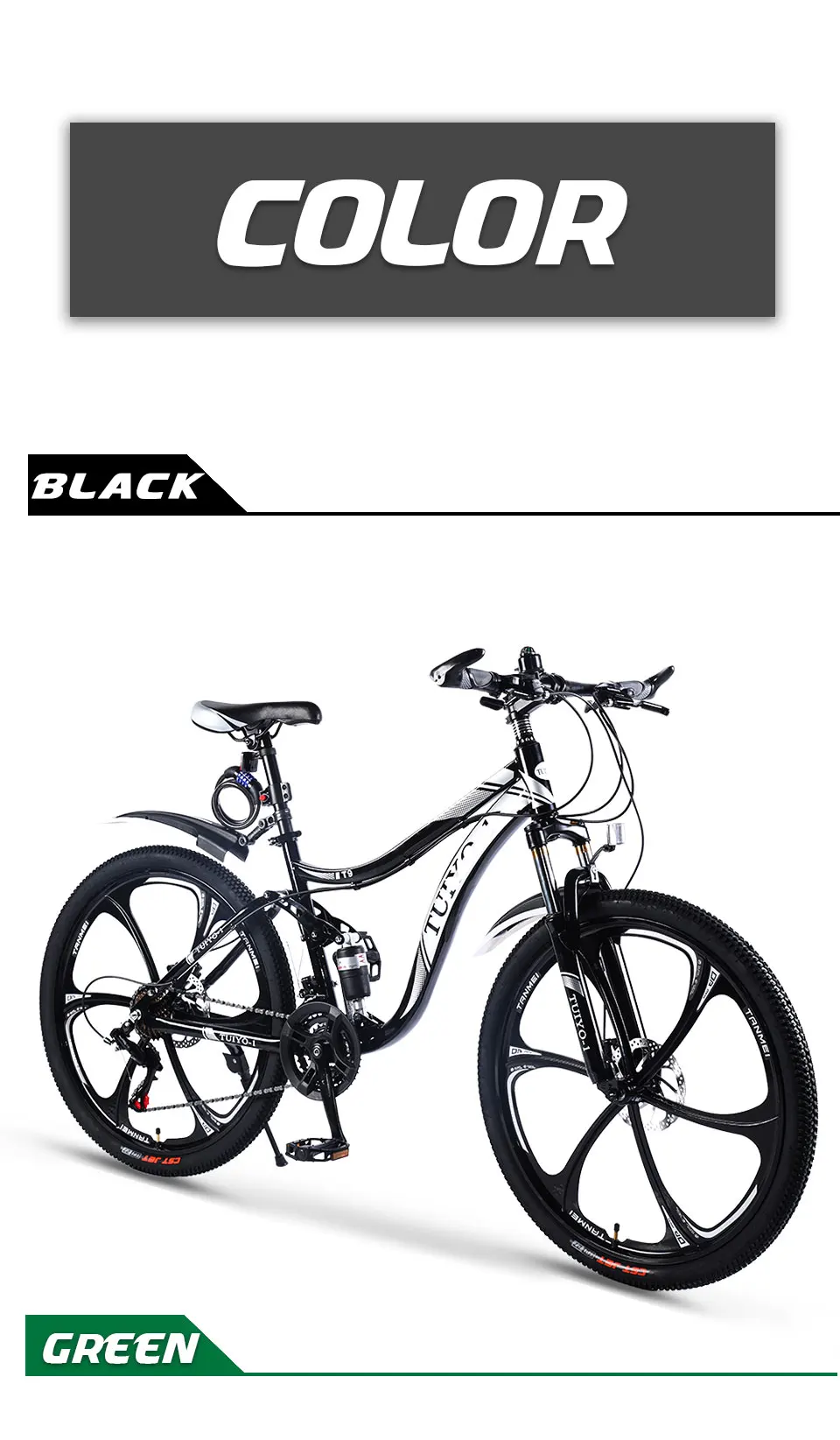 Top TUIYO-1 T9 Mountain Bike 21 Speed 26 Inches Steel Frame Carbon Bicycle with Disc Brake Professional Mtb Saddle Shimano Road Bike 9