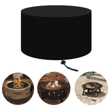 Пожарная яма крышка Ткань Оксфорд водонепроницаемый открытый барбекю патио складной защитный для пикника против пыли Ветрозащитный с кулиской сад